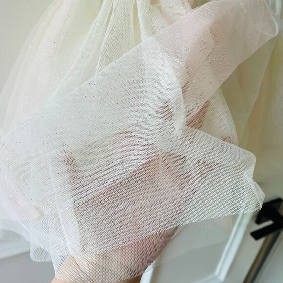 The Childrens Place Toddler Dress 18-24M Tulle Skirt and Ivory Velvet Top - Picture 6 of 10